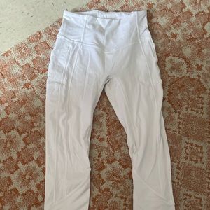 White lululemon 7/8 length leggings